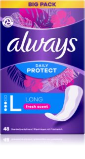 Always Daily Protect Long Fresh Scent panty liners with fragrance 48 pc