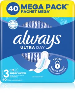 Always Ultra Super Extra Size 3 pensos higiénicos com asas 40 un.