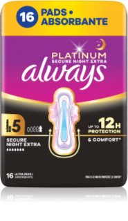 Always Platinum Night Extra Size 5 vložky na noc 16 ks