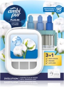 AmbiPur 3volution Cotton Flower elektryczny odświeżacz powietrza z napełnieniem 20 ml