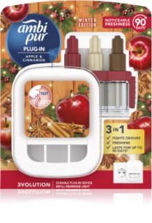AmbiPur 3volution Apple & Cinnamon diffuseur électrique de parfum d'ambiance avec recharge 20 ml