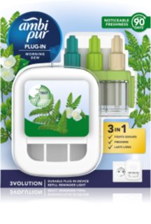 AmbiPur 3volution Morning Dew elektryczny odświeżacz powietrza z napełnieniem 20 ml