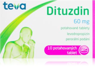 Dituzdin Dituzdin 60 mg potahované tablety na suchý dráždivý kašel 10 tbl
