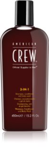 American Crew Hair & Body 3-IN-1 Šampoon, palsam ja dušigeel kolm-ühes meestele