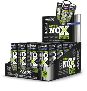 Amix NitroNox Shot podpora sportovního výkonu příchuť Grapes 20x60 ml