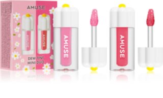 AMUSE Dew Tint Mini Duo Fugtgivende lipgloss-sæt Skygge Cool Tone 2x1.5 g