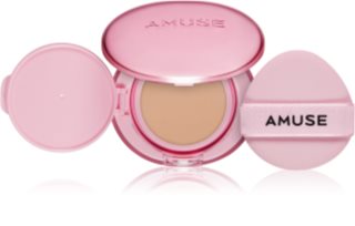 AMUSE Dew Power Vegan Cushion μακράς διαρκείας μεικ απ σε σφουγγαράκι για λαμπρότητα και λείανση επιδερμίδας