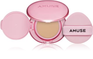 AMUSE Dew Power Vegan Cushion Kauapüsiv jumestuskreemikäsn kirgastava ja siluva efektiga varjund 03 Honey 15 g