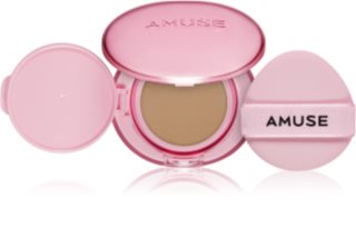 AMUSE Dew Power Vegan Cushion dlouhotrvající make-up v houbičce pro rozjasnění a vyhlazení pleti