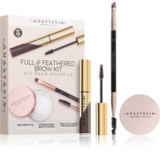 Anastasia Beverly Hills Full & Feathered Brow Kit Mini sada na obočie odtieň Medium Brown