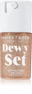 Anastasia Beverly Hills Dewy Set Setting Spray Mini rozjasňující mlha na obličej s vůní Coconut & Vanilla 30 ml