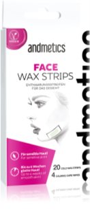 andmetics Wax Strips Face Remsor för ansiktsvaxning 20 st.