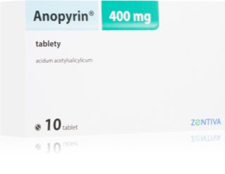Anopyrin Anopyrin 400 mg tablety ke snížení horečky a tlumení bolesti 10 tbl