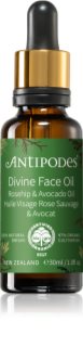 Antipodes Divine Face Oil Rosehip & Avocado Oil serum ochronne przeciw pierwszym oznakom starzenia skóry