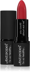Antipodes Moisture-Boost Natural Lipstick vyživující rtěnka odstín Remarkably Red 4 g