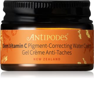 Antipodes Diem Vitamin C Pigment-Correcting Water Cream élénkítő hidratáló krém a pigment foltok ellen bakuchioltartalmú