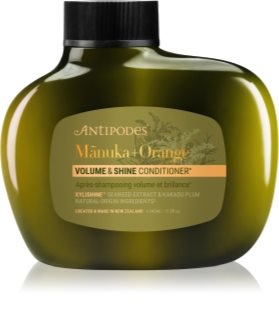 Antipodes Mᾱnuka + Orange Volume & Shine objemový kondicionér pro lesk a hebkost vlasů 340 ml