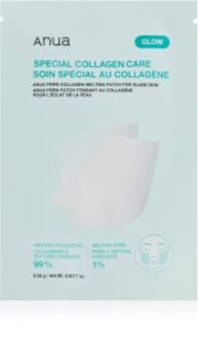 Anua PDRN Collagen Melting Patch for Glass Skin rozjasňující pleťová maska pro výživu a hydrataci 4 ks