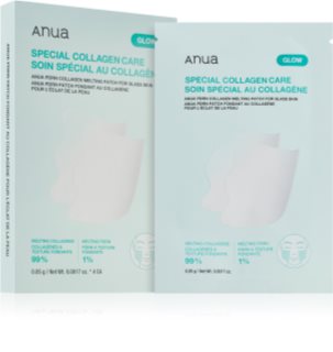 Anua PDRN Collagen Melting Patch for Glass Skin rozjasňující pleťová maska pro výživu a hydrataci 4 ks