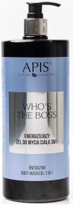 Apis Natural Cosmetics Who's the boss gel douche booster d’énergie   3 en 1 pour homme 1000 ml
