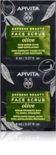 Apivita Express Beauty Olive peeling intensywnie oczyszczający do twarzy 2 x 8 ml