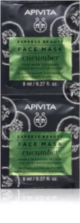 Apivita Express Beauty Cucumber intensywnie nawilżająca maseczka do twarzy 2 x 8 ml