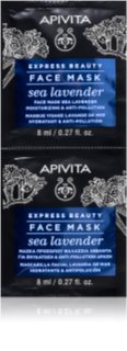 Apivita Express Beauty Sea Lavender maseczka do twarzy o działaniu nawilżającym 2 x 8 ml