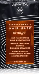 Apivita Express Beauty Hair mask Shine Orange masque revitalisant cheveux 20 ml