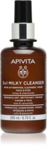 Apivita Cleansing Milk Face & Eyes čistilno mleko 3 v 1 za obraz in oči