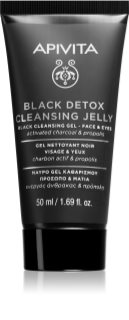 Apivita Cleansing Black Detox Cleansing Gel gel de curățare cu carbune activ pentru față și ochi 50 ml