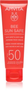 Apivita Bee Sun Safe Anti-Spot and Anti-Age Face Cream SPF 50 crema protectora antiedad SPF 50 50 ml