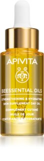 Apivita Beessential Oils Strengthening & Hydrating Day Oil óleo de dia iluminador para hidratação intensiva de pele 15 ml
