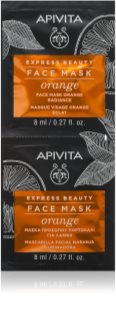Apivita Express Beauty Orange maseczka rozjaśniająca do twarzy 2x8 ml