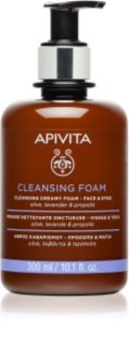 Apivita Cleansing Foam Face & Eyes crème mousse nettoyante visage et yeux 75 ml