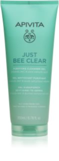 Apivita Just Bee Clear Purifying Cleanser Gel Ansigts rensegel til at behandle akne 200 ml