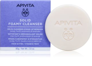 Apivita Cleansing Solid Foamy Cleanser savon nettoyant solide pour un effet naturel 80 g