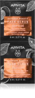 Apivita Express Beauty Apricot делікатний пілінг для шкіри 2x8 мл