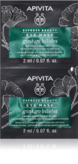 Apivita Express Beauty Eye Mask Gingko Biloba маска для шкіри навколо очей проти темних кіл 2x2 мл