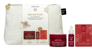 Apivita Beevine Elixir Gift Pouch (with Light Cream) σετ δώρου για ενίσχυση επιδερμίδας πρόσωπου