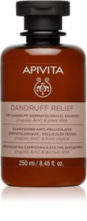 Apivita Dandruff Relief Dry Dandruff Dermatological Shampoo champú anticaspa para cuero cabelludo seco con picores