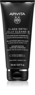 Apivita Cleansing Black Detox Jelly Cleanser Cleansing Gel with activated charcoal
