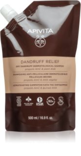 Apivita Dandruff Relief Dry Dandruff Dermatological Shampoo anti-dandruff shampoo for dry and itchy scalp Refill 500 ml