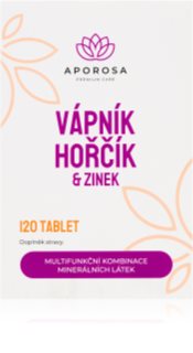 Aporosa Vápnik + Horčík + Zinok tablety na podporu zdravia kostí, kĺbov a zubov 120 tbl