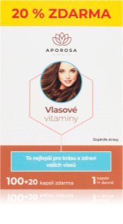 Aporosa Vlasové vitaminy premium kapsuly pre zdravé a krásne vlasy 120 cps