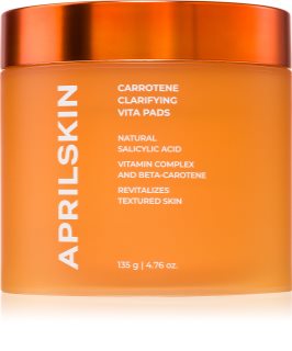 APRILSKIN Carrotene Clarifying Vita Pads очищаючі спонжі для жирної шкіри зі схильністю до акне 60 кс