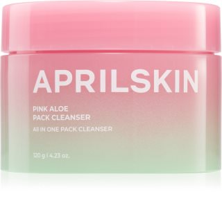 APRILSKIN Pink Aloe Pack Cleanser meikinpoisto- ja puhdistusbalsami kosteuttava vaikutus 120 g