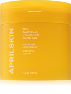 APRILSKIN Real Calendula Hyaluronic Toner Pad almofadas de tonificação para hidratação intensiva 90 un.