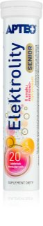 Apteo Elektrolity Senior tabletki musujące zapewnienia równowagę elektrolityczną smak Raspberry and lemon 20 tabletek