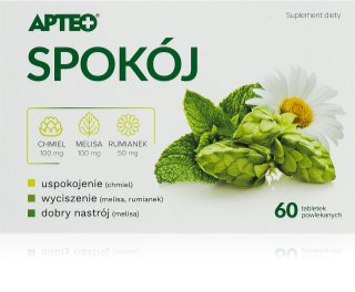 Apteo Spokój tabletki do łagodzenia problemów ze snem i napięcia nerwowego 60 tabletek
