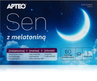 Apteo Sen z melatoniną tabletki na poprawę snu i regeneracji 60 tabletek